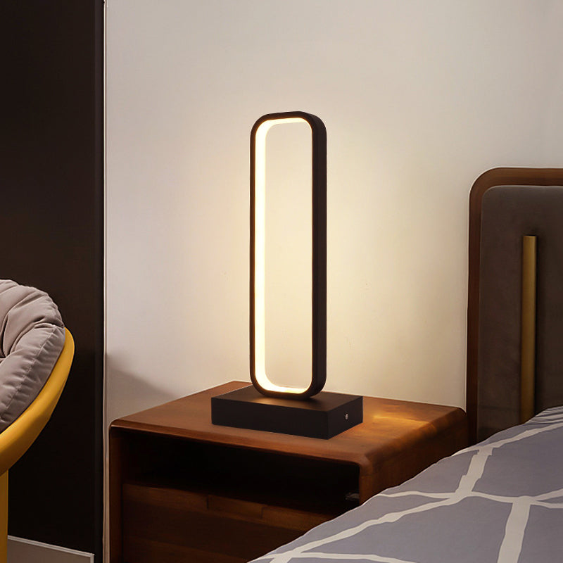 NoirLite - LED Zwarte Nachtlamp met Rechthoekige Vorm