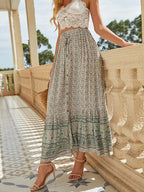 Bohemian Print Patroon Knoprok met Splits