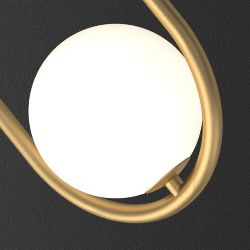 GloLux Duo Tafellamp - Gouden Afwerking met 2 Glazen Bollen