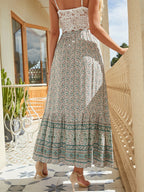 Bohemian Print Patroon Knoprok met Splits