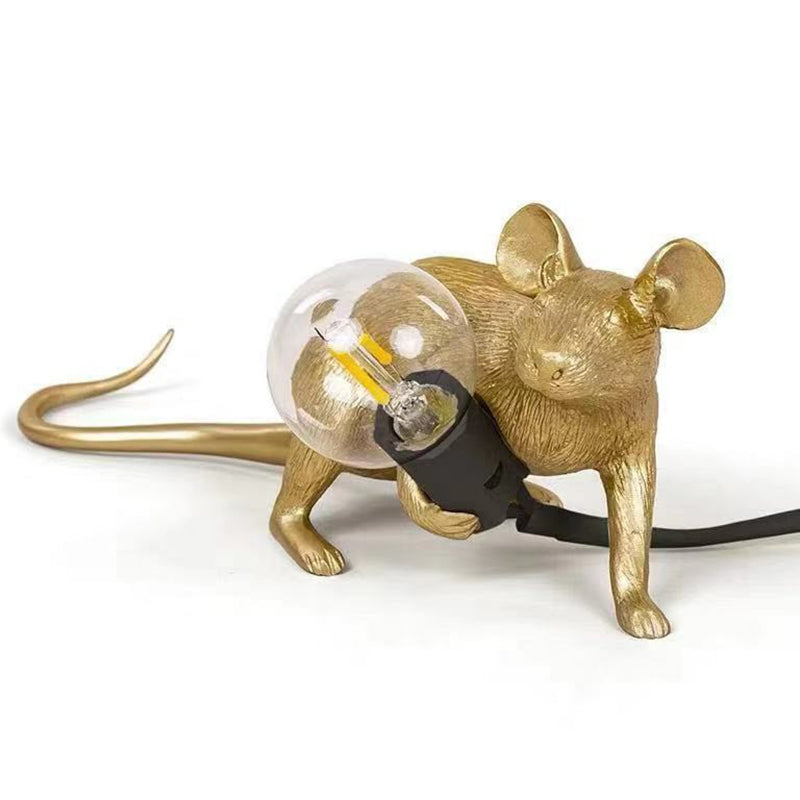 MouseCharm - Speels Art Deco Nachtlampje met Muizenbasis