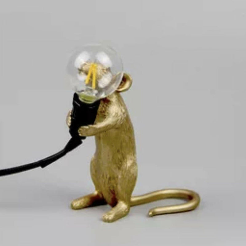 MouseCharm - Speels Art Deco Nachtlampje met Muizenbasis