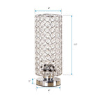 LuminaCrystal Tafellamp - Chroom en Kristallen Nachtverlichting