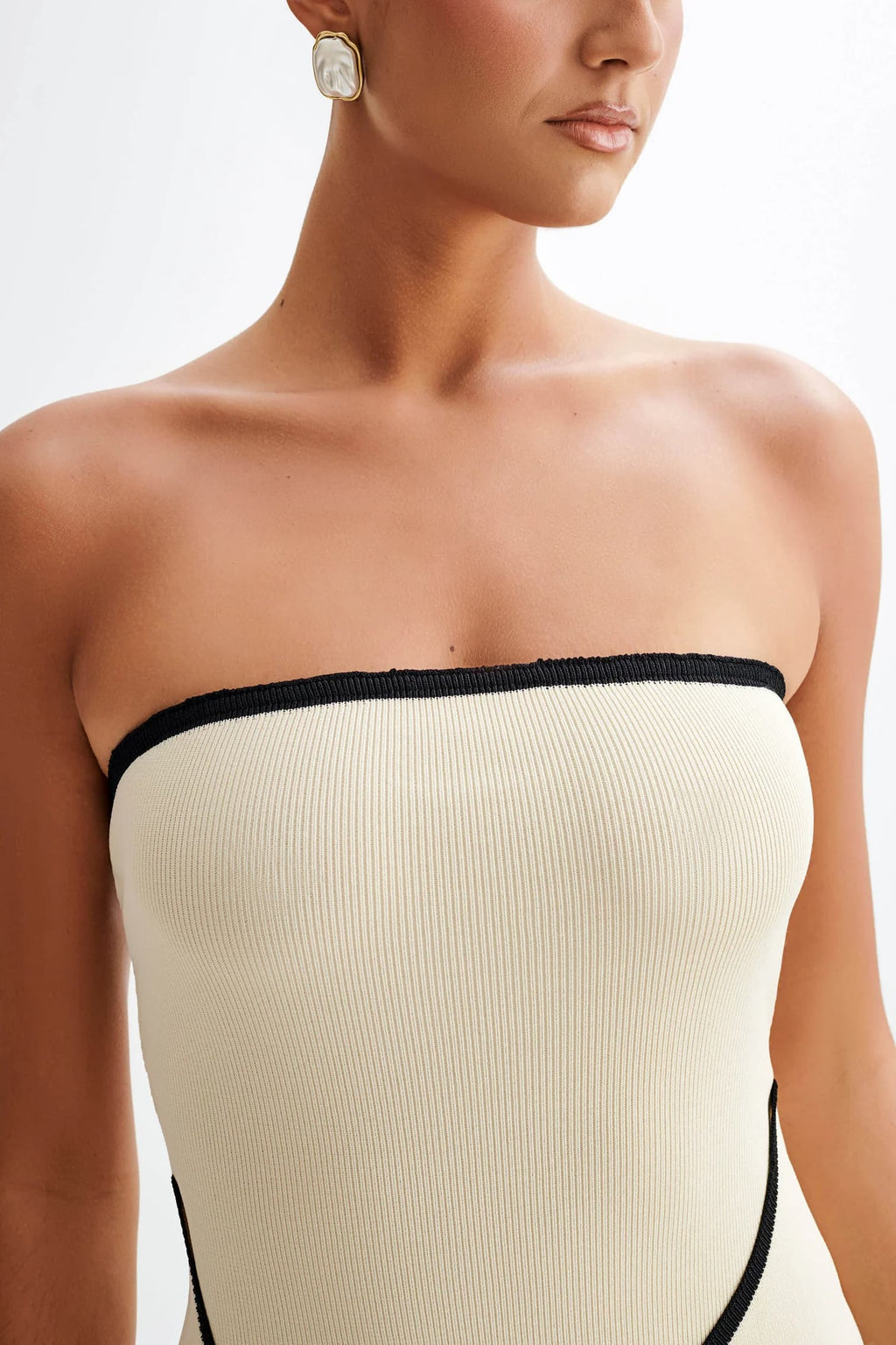 Mewena™ - Strapless gebreide mini-jurk