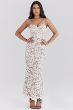 Ralyna™ - Maxi-jurk met parelbloesem