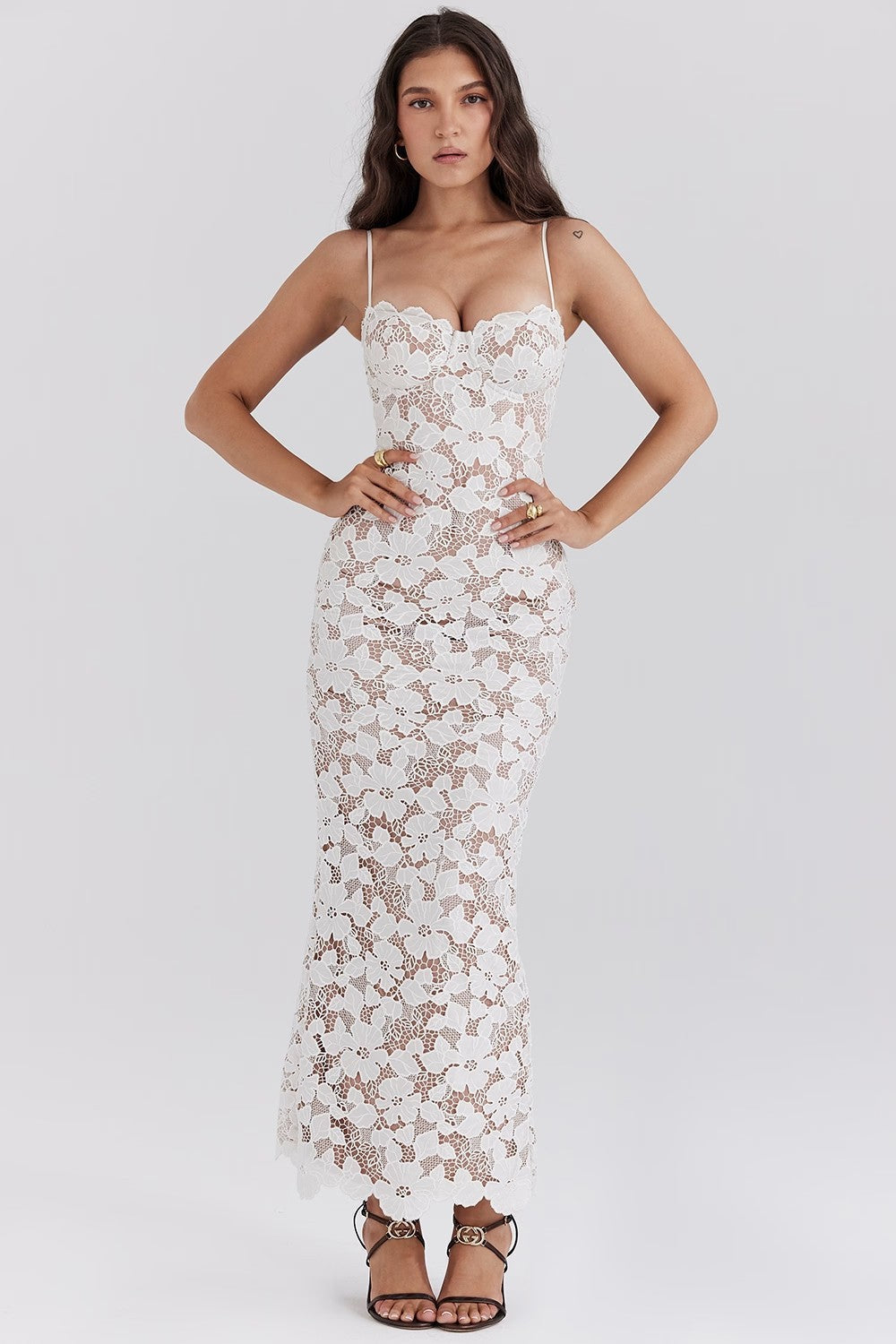 Ralyna™ - Maxi-jurk met parelbloesem