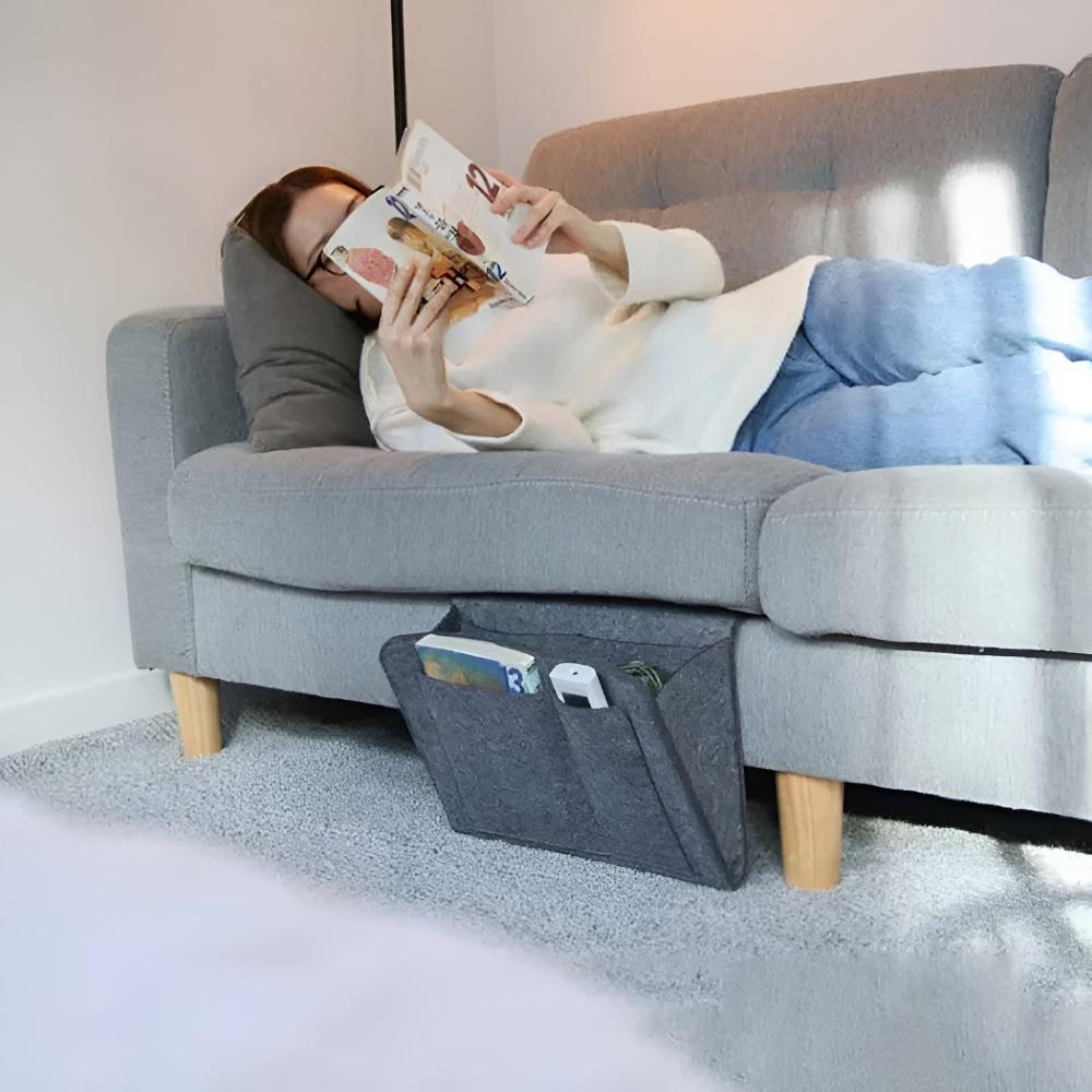 Multifunctionele Bedside Organiser van Vilt – Ruimtebesparende Opbergoplossing voor Slaapkamer en Kantoor
