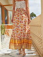 Bohemian Print Patroon Knoprok met Splits