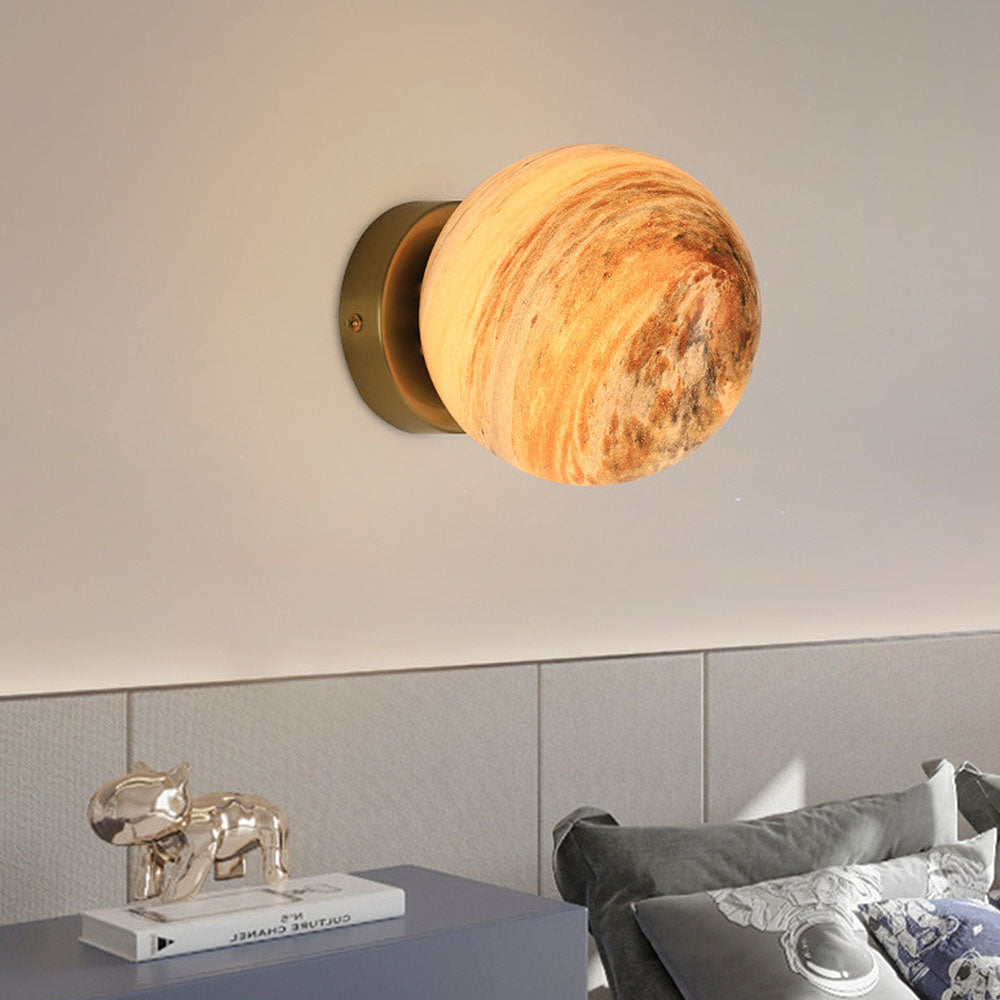 Planet Glass Moderne Plafondlamp Voor Slaapkamer Met Glazen Bol Elegante Design