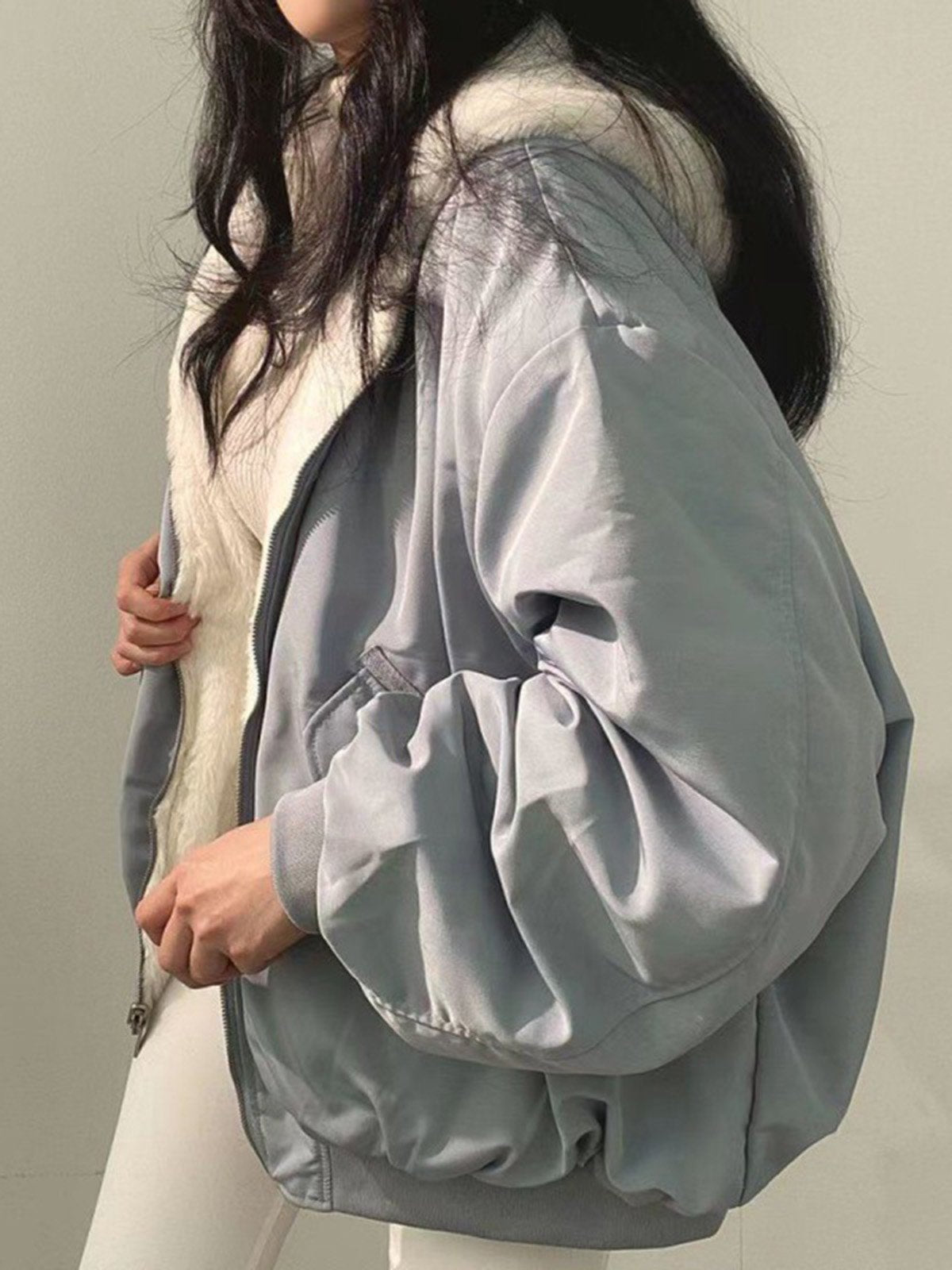 Hoodie-Jacke Fleece-Reversible Comfortabele Design Modieus