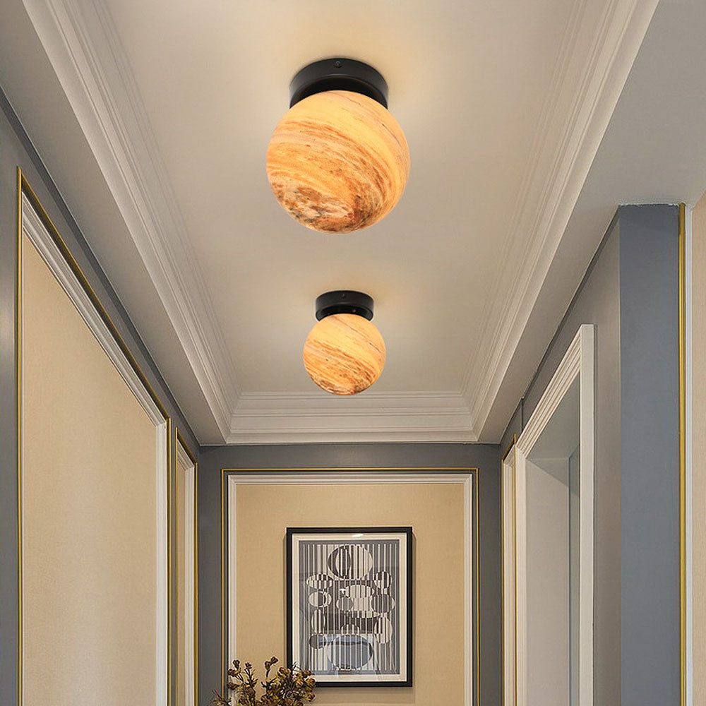Planet Glass Moderne Plafondlamp Voor Slaapkamer Met Glazen Bol Elegante Design