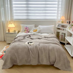 Blush Wafel Geruite Deken