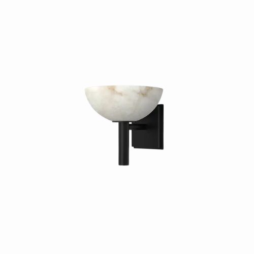 MarbleAura - Luxe Marmeren Wandlamp met Koper – Modern Design voor Woonkamer/Slaapkamer
