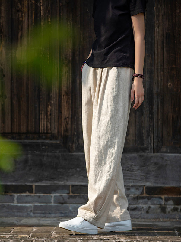 Casual Losse Linnen Broek