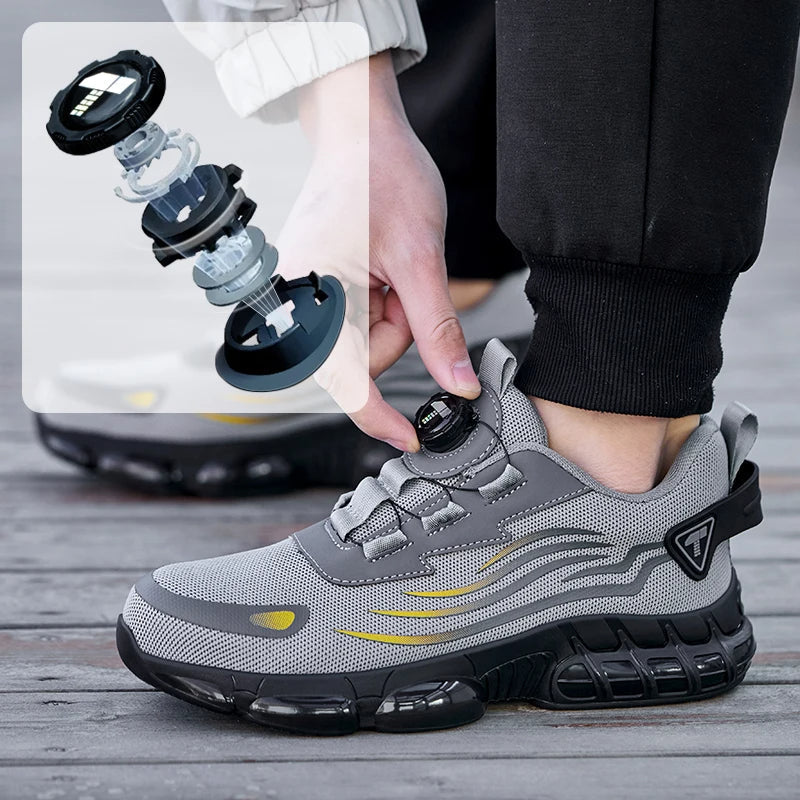 Veiligheidsschoenen Met Stalen Neus Draaiknopsluiting Mesh