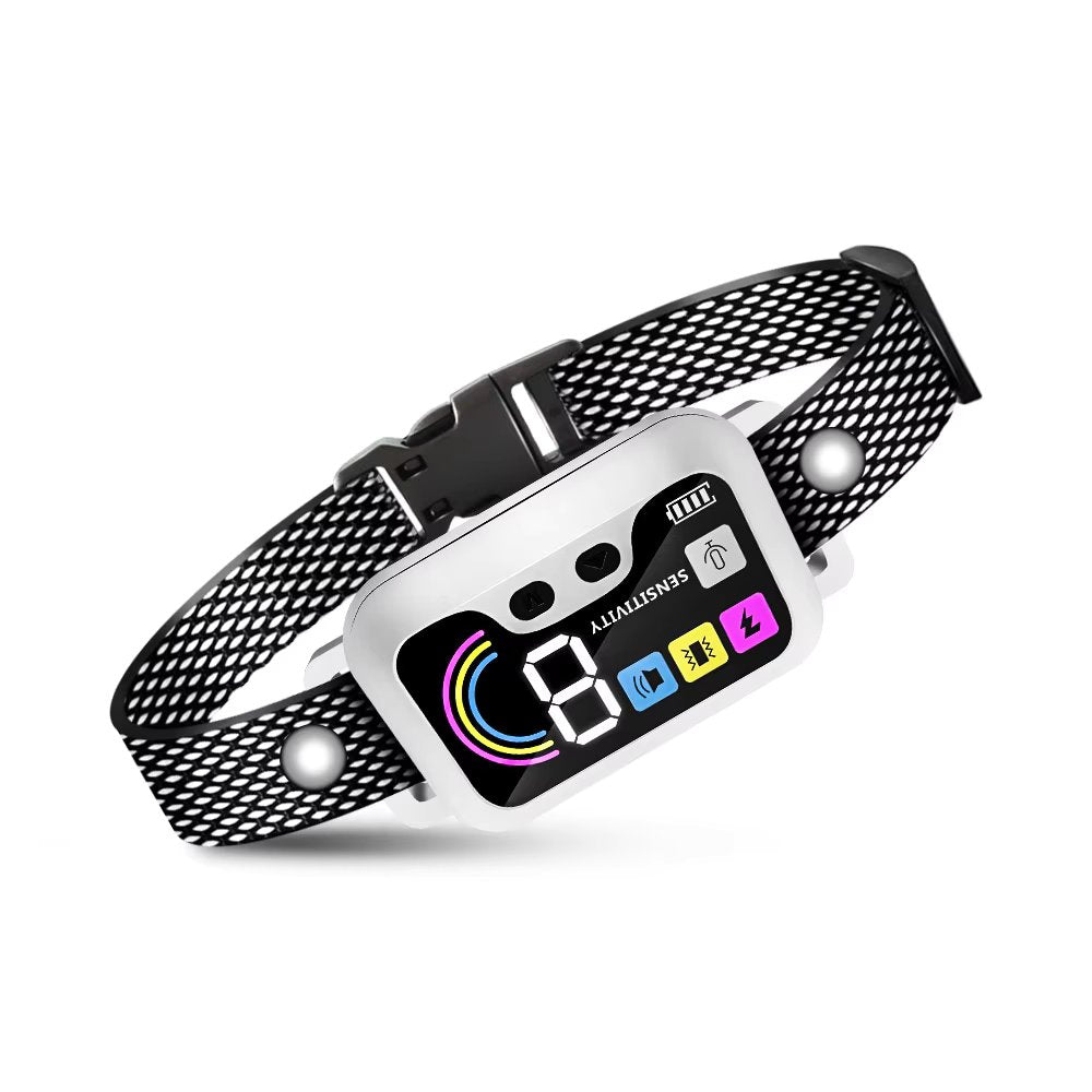 Slimme Anti-Blaf Hondenhalsband met LED Display en Verstelbare Gevoeligheid zonder Schok voor Effectieve Honden Training