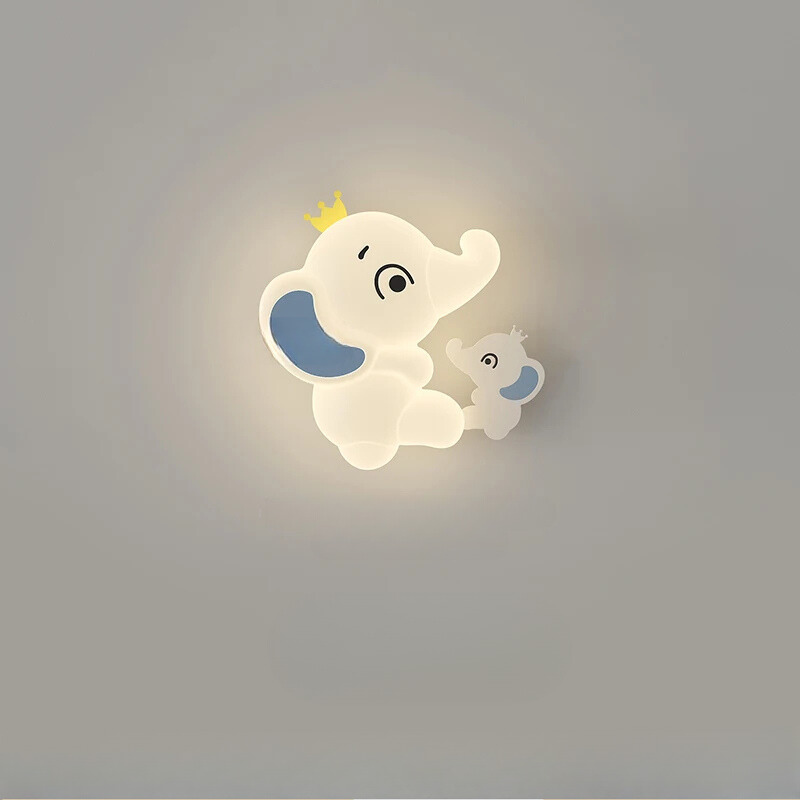 ElephantGlow LED Wandlamp – Olifantvorm met Instelbare Verlichting voor Kinderkamer