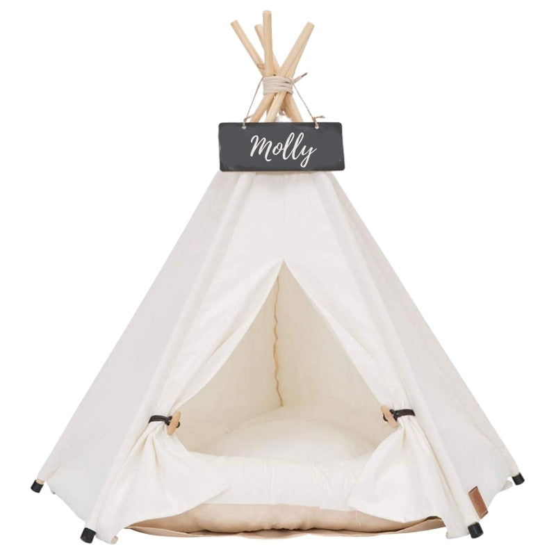 Moderne Boho Honden Teepee met Pluche Hondenbed Kussen