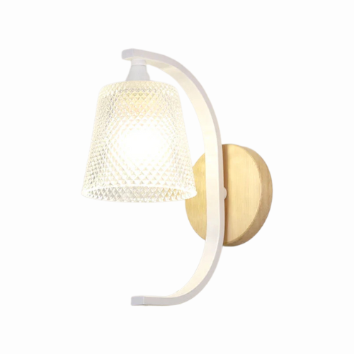 BirdLuxe - Elegante Wandlamp met Vogelontwerp – Hout en Glas voor Slaapkamer