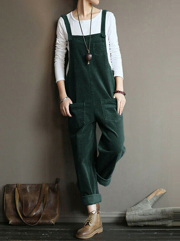 Dames Corduroy Casual Overalls