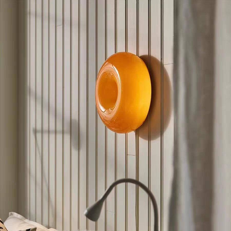 Bauhaus Glazen Donut Wandlamp Modern Decor Met Dimfunctie