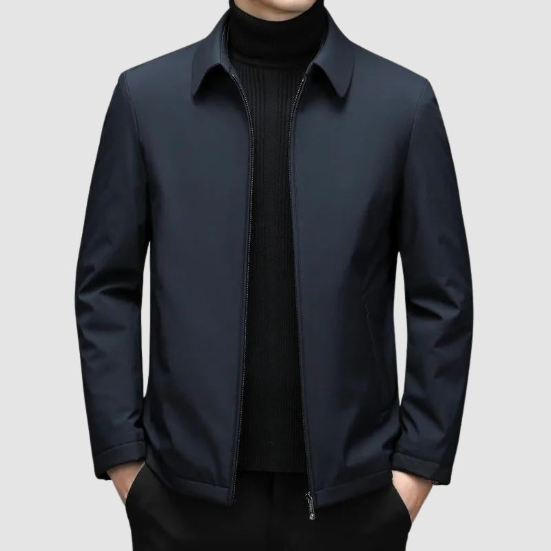 Donsjack Donkerblauw Donzen Vulling Maat M Comfortabel