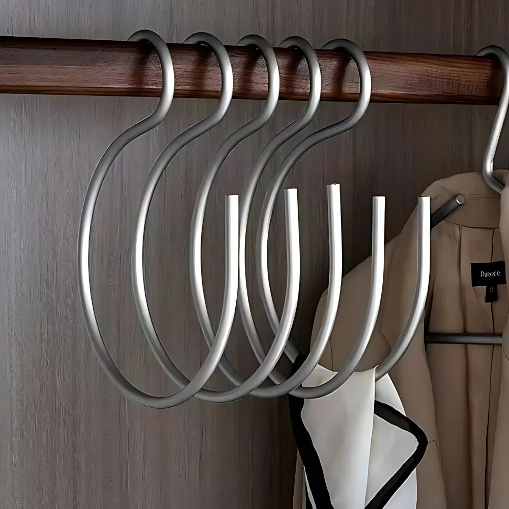 5-Delige Matte S-haak Hanger Organisers van Duurzaam Metaal voor Keuken en Badkamer - Perfect voor Opruimen en Decoratie