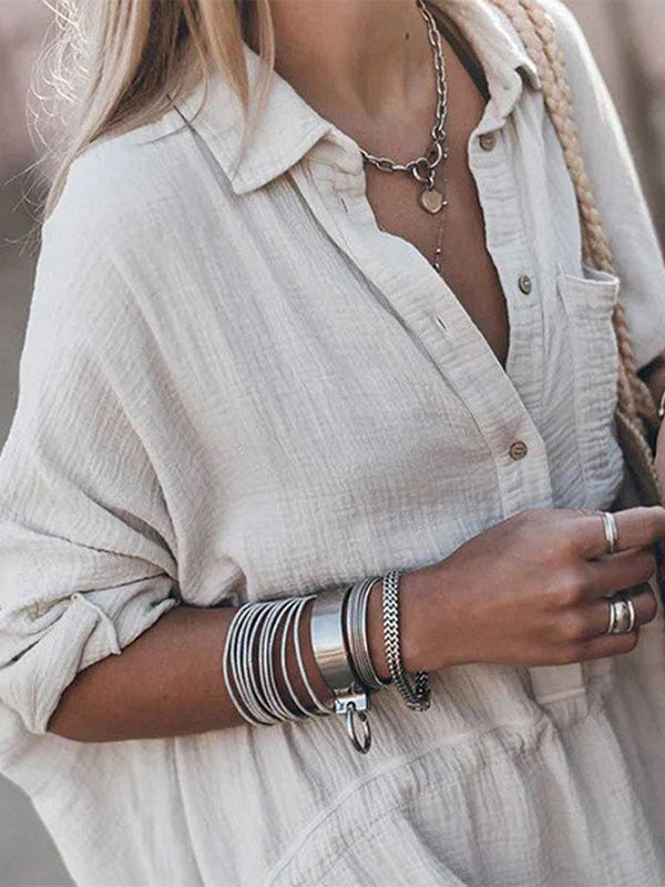 Dames Casual Losse Fit Shirt Jurk