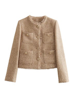Tweed Jasje voor Dames met Tijdloze Stijl en Moderne Vrouwelijkheid