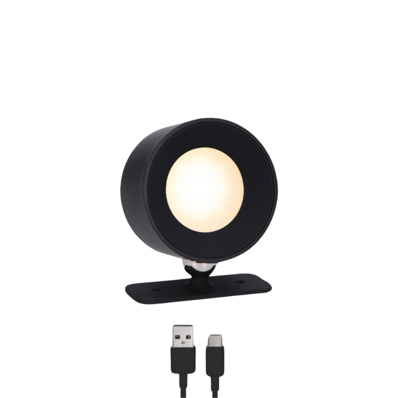 InfiniteGlow I Draadloze Dimbare LED Wandlamp met 360° Draaifunctie
