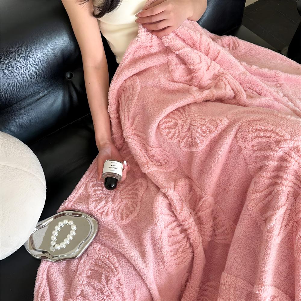 Vlinder Jacquard Flanellen Deken