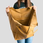 Vrouwen Overgedimensioneerde Vintage Leren Schoudertas