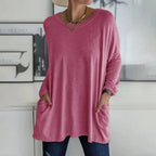 Dames Casual Oversized Trui Ronde Hals Zachte, Ademende Stof