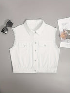 Mouwloze Dames Spijkerjas - Tijdloos, veelzijdig denim-item