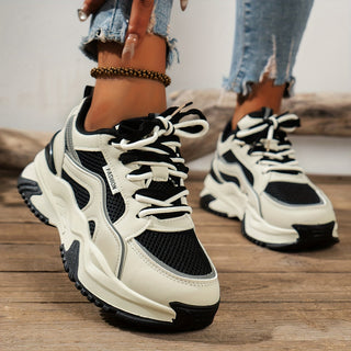Sneakers Dames Hoge Zool Wit Leer Comfort Pasvorm Maat38