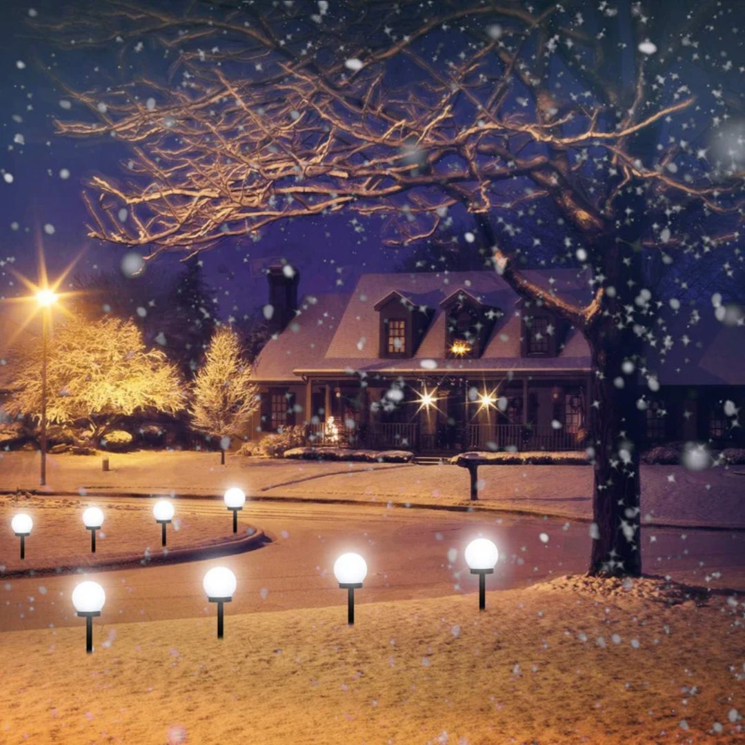 Waterdichte LED Zonnebol Tuinverlichting 3 Stuks Warm Wit