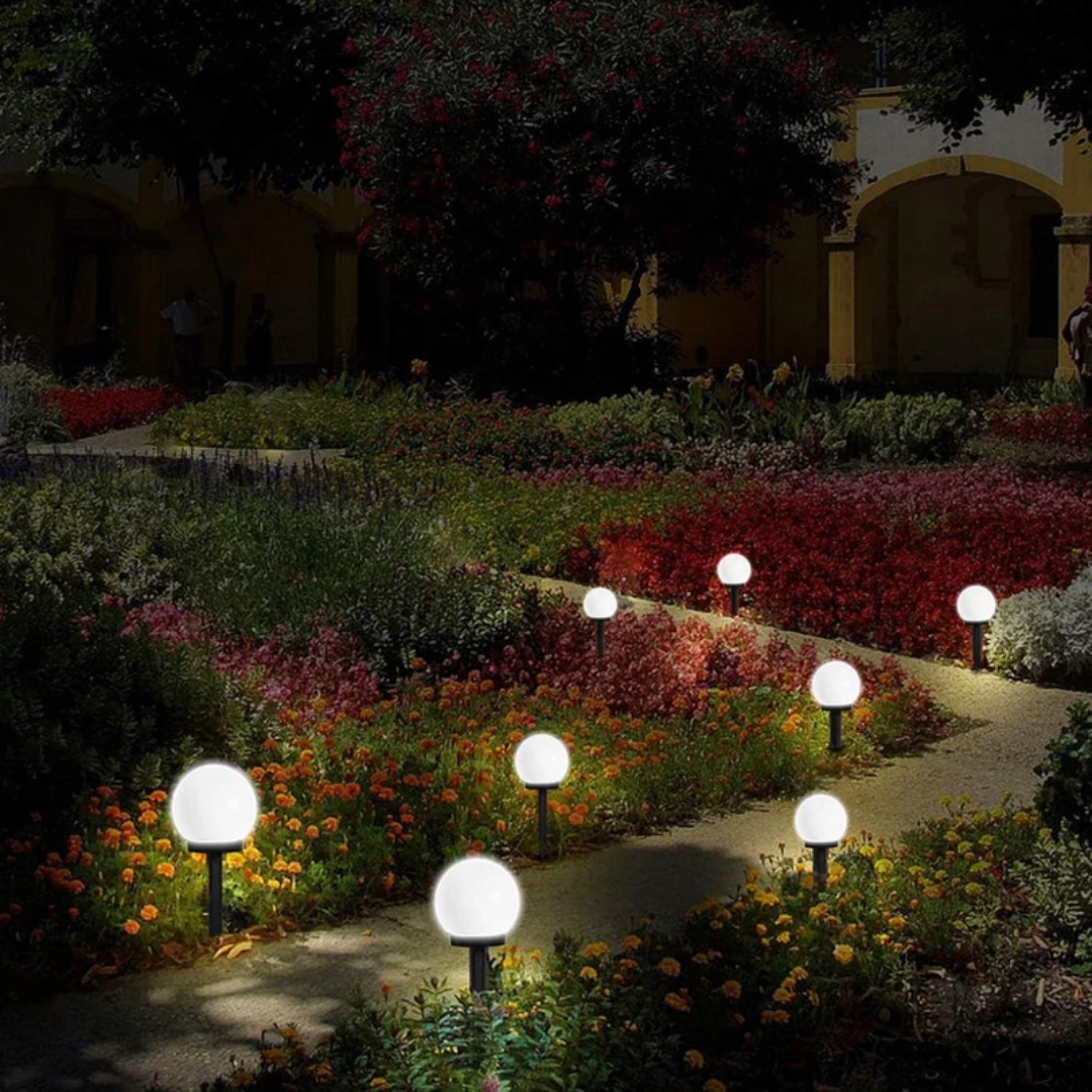 Waterdichte LED Zonnebol Tuinverlichting 3 Stuks Warm Wit