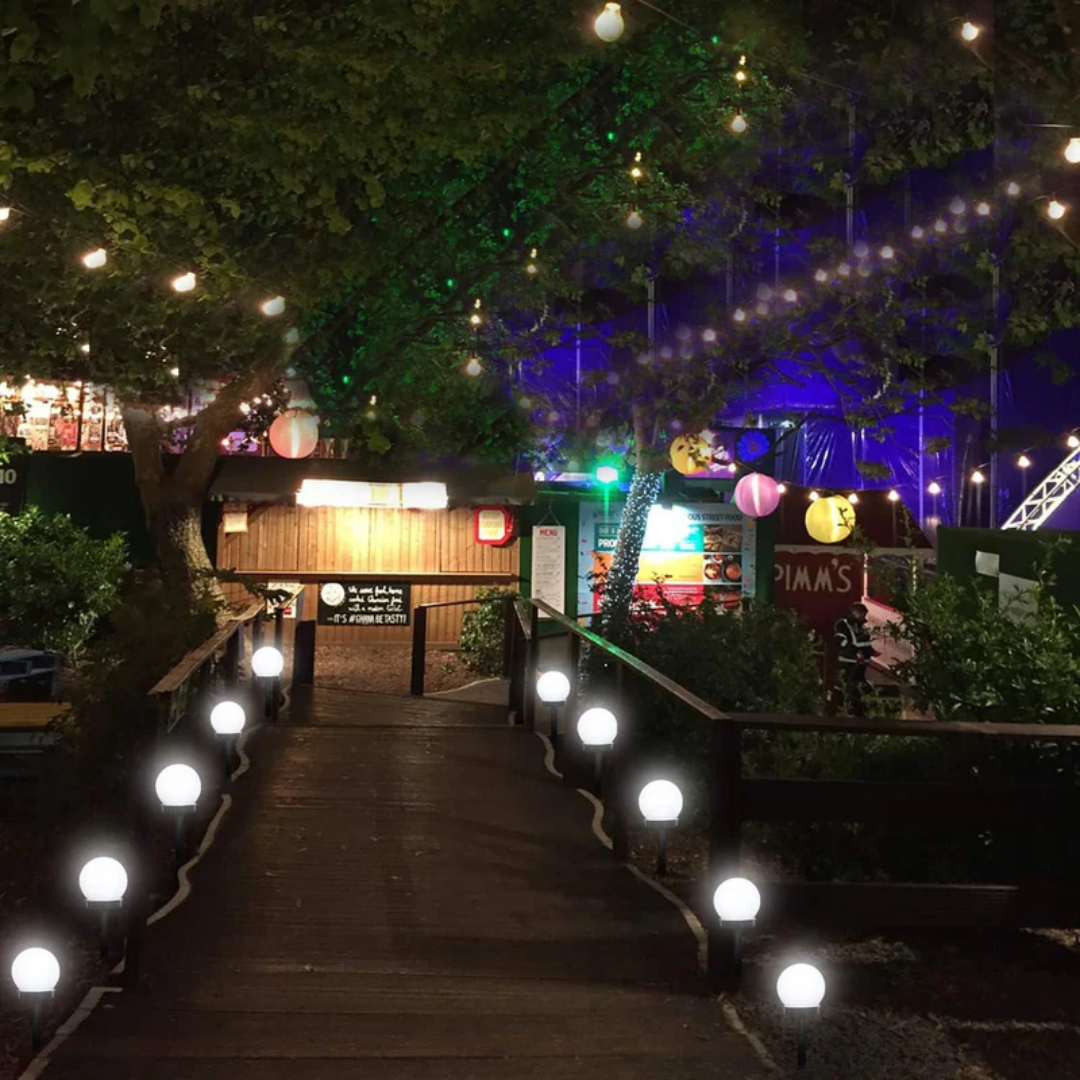 Waterdichte LED Zonnebol Tuinverlichting 3 Stuks Warm Wit