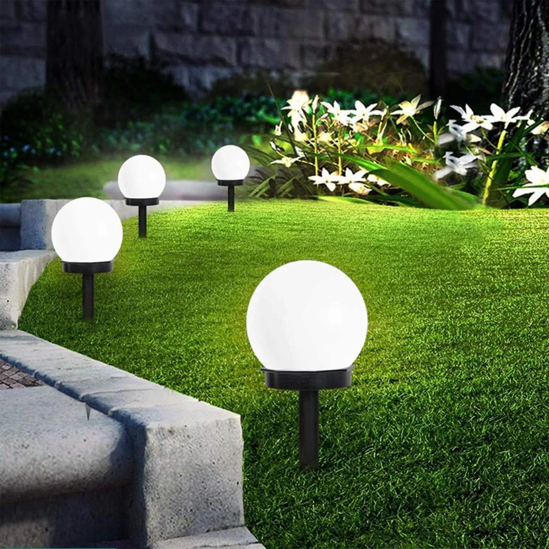 Waterdichte LED Zonnebol Tuinverlichting 3 Stuks Warm Wit