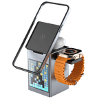 3-in-1 Magnetische Oplader met Alarmklok & Bluetooth Speaker voor Apple