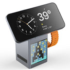 3-in-1 Magnetische Oplader met Alarmklok & Bluetooth Speaker voor Apple