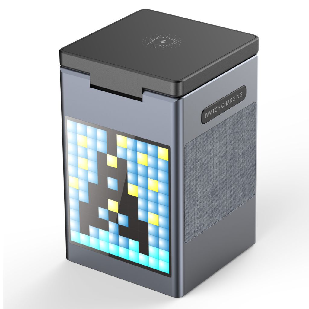 3-in-1 Magnetische Oplader met Alarmklok & Bluetooth Speaker voor Apple