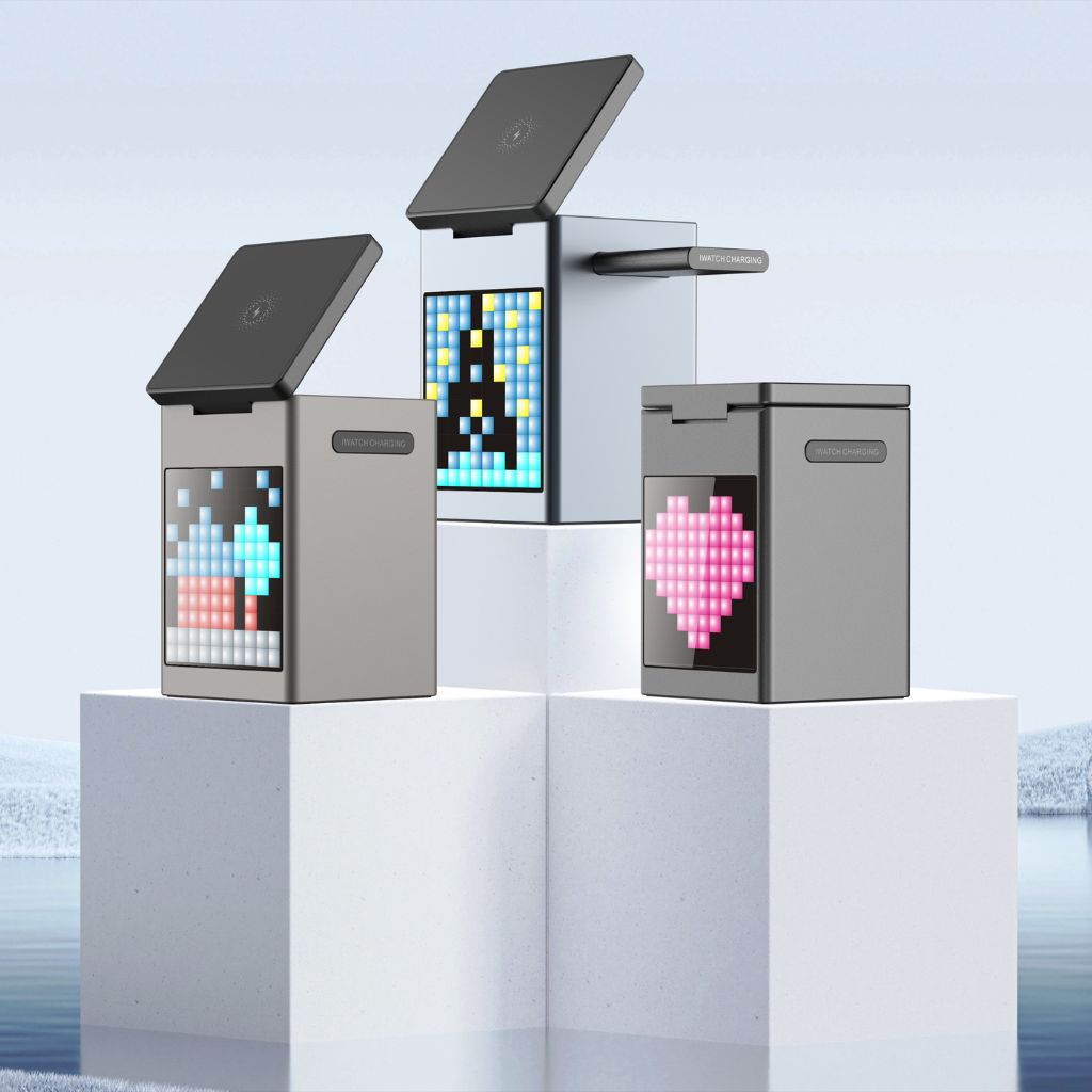 3-in-1 Magnetische Oplader met Alarmklok & Bluetooth Speaker voor Apple