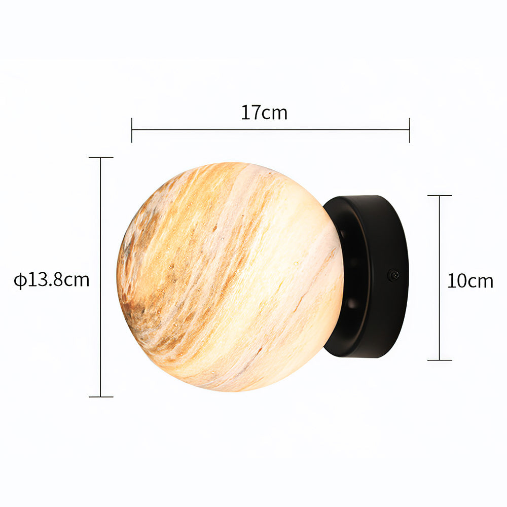 Planet Glass Moderne Plafondlamp Voor Slaapkamer Met Glazen Bol Elegante Design