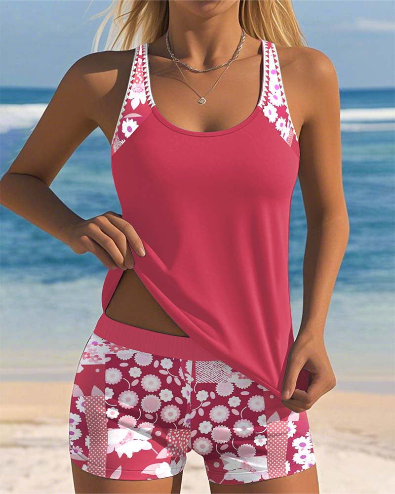 Badpak Setje Luchtige Tanktop en Short Comfort Stijlvol