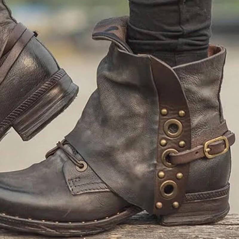 Lage Retro Cuffed Martin Boots