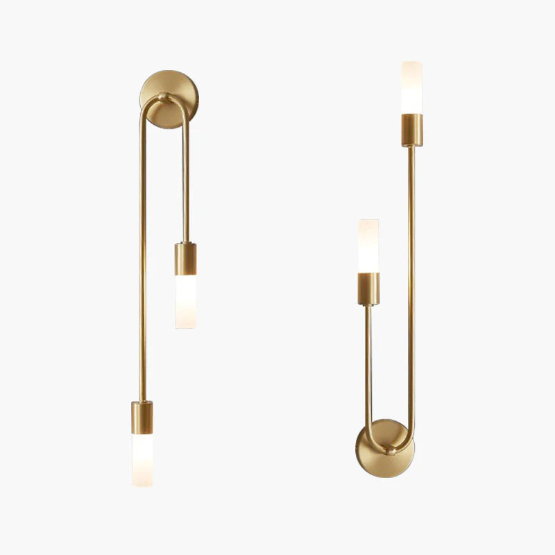 BrilloLux - Elegante LED Wandlamp met 2 Lichten in Goud