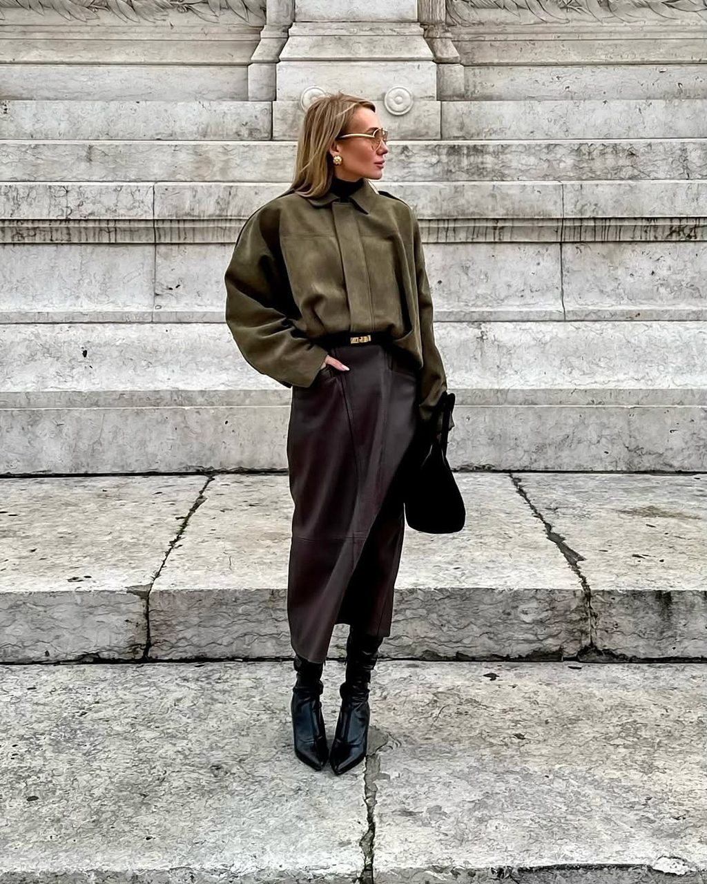 Estelle - Oversized Suède Leren Jas voor Dames – Warm & Stijlvol