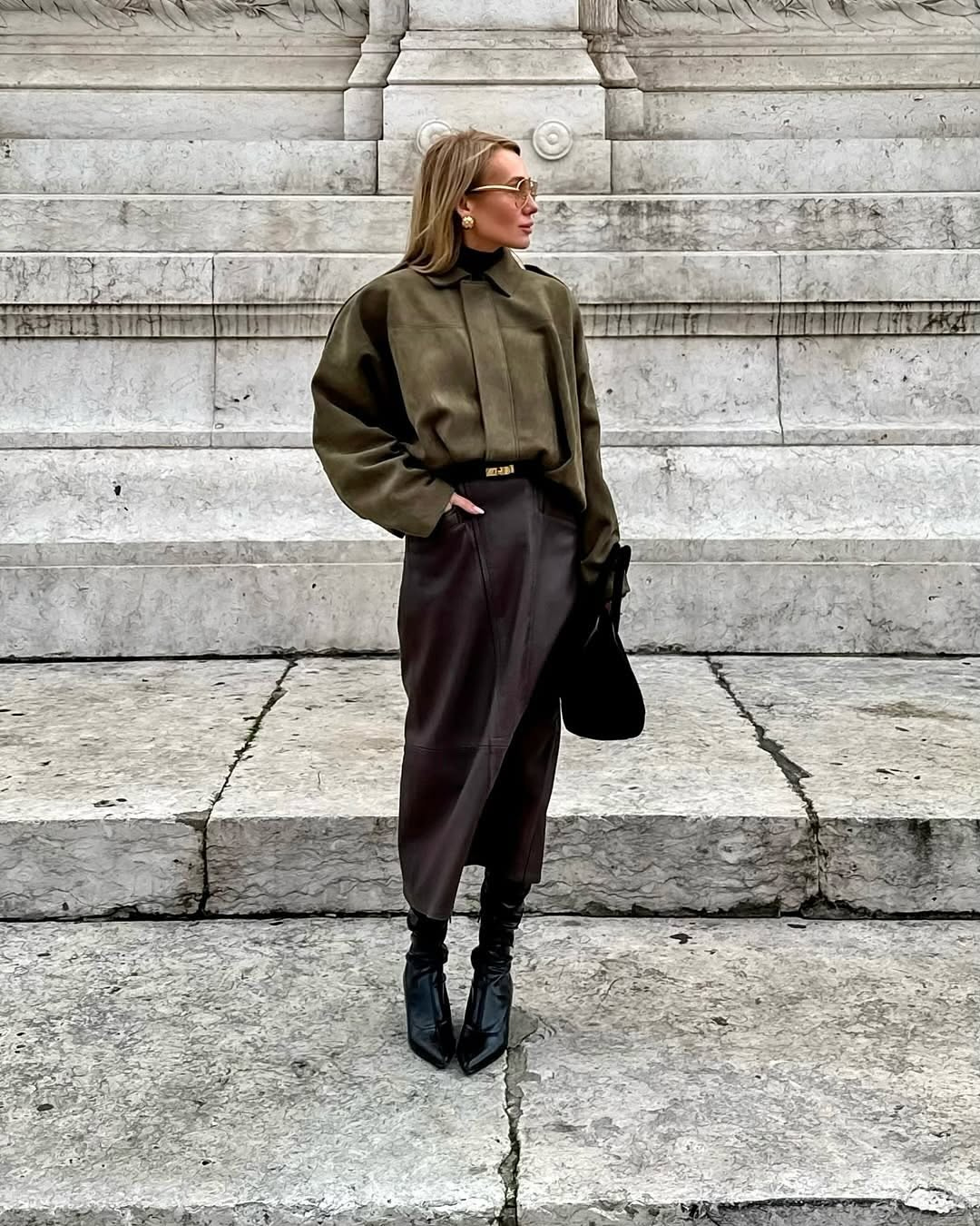 Estelle - Oversized Suède Leren Jas voor Dames – Warm & Stijlvol