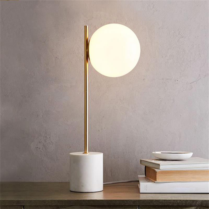 MarbleLume – Moderne LED Tafellamp met Marmeren Basis